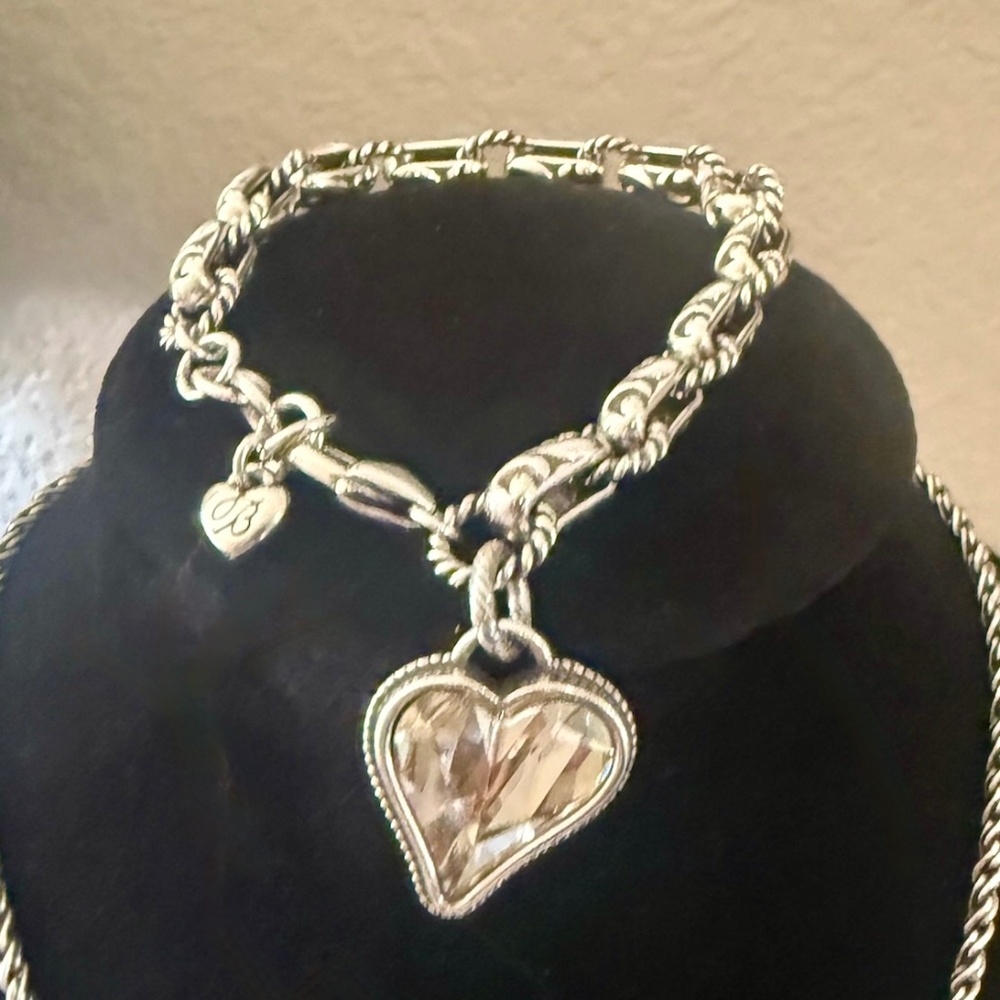 Brighton Crystal Bib Heart Bracelet